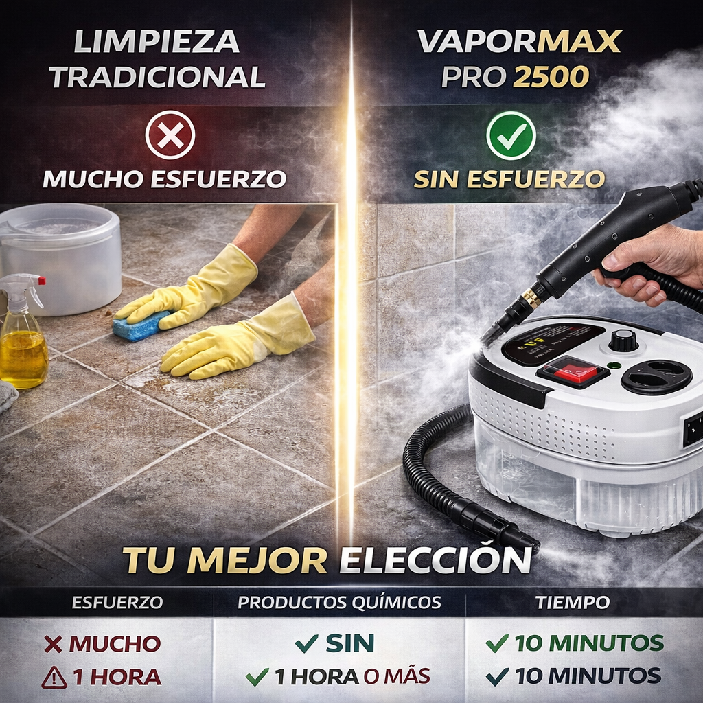 VaporMax Pro 2500 - Limpiador a Vapor de Alta Potencia
