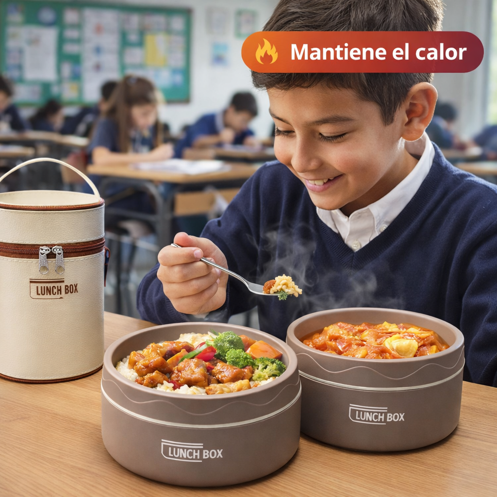 Thermal Lunch Box - Tu comida caliente por más tiempo, sin derrames y lista para tu día.