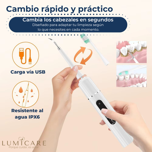SonicClean Pro™ – Kit Dental Ultrasónico de Limpieza Profunda