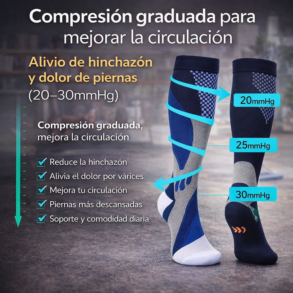 2 pares Neuromedias™ de Compresión | Alivio y soporte para tus piernas
