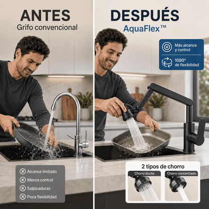 AquaFlex™ 💧 | Grifo articulado 1080° con mayor alcance y control