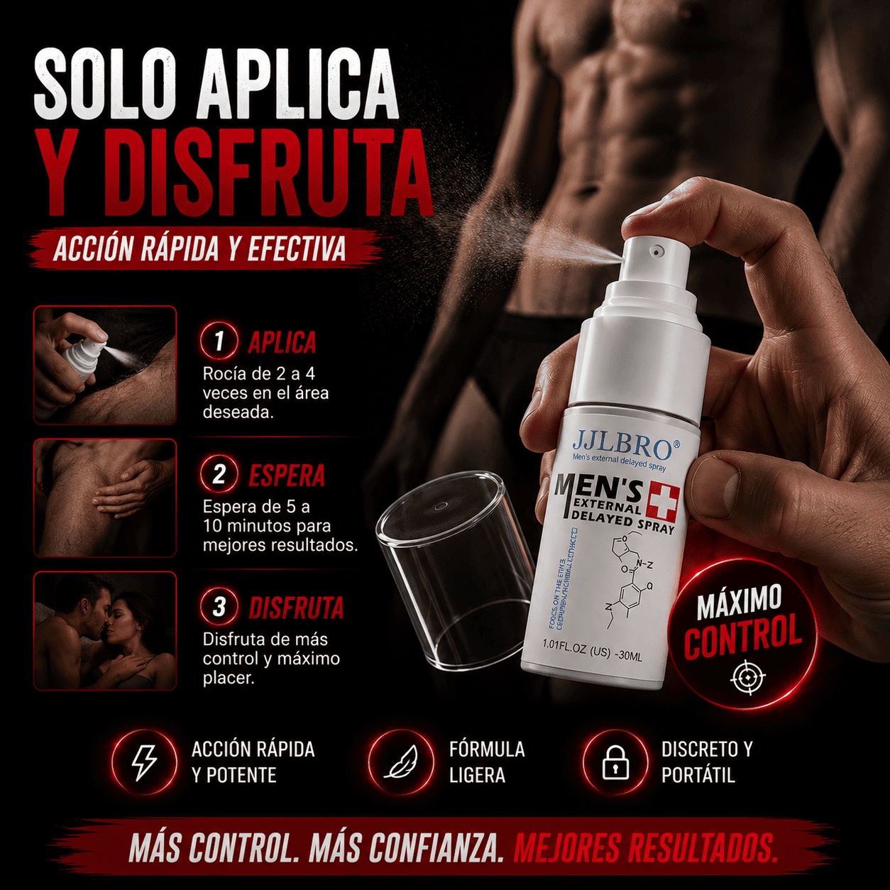 🔥 JJLBRO CONTROL-X™ | Spray Masculino de Control y Confianza 😈