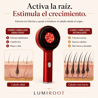 LUMIROOT™ | Estimulador de crecimiento capilar avanzado con luz roja