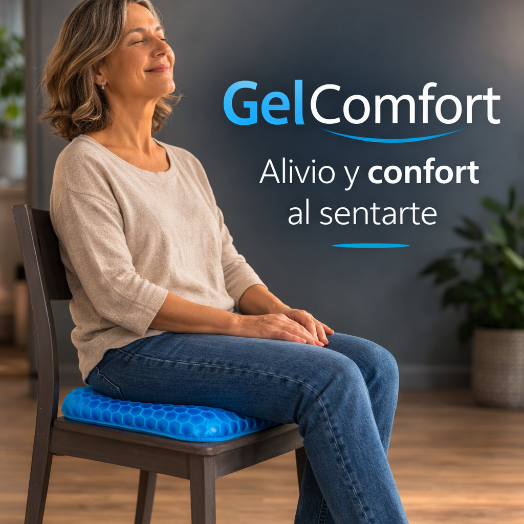 Cojín Ortopédico GelComfort - Reduce la Presión al Sentarte y Mejora tu Comodidad
