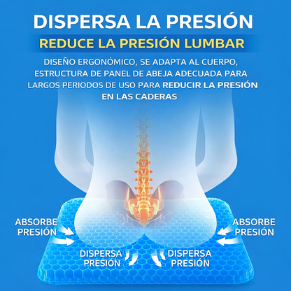 Cojín Ortopédico GelComfort - Reduce la Presión al Sentarte y Mejora tu Comodidad
