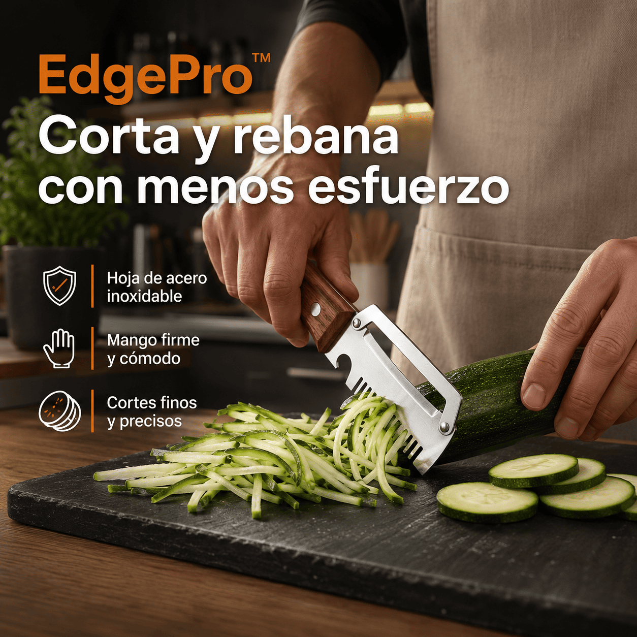 2X1 Cuchillos EdgePro™ | Hoja arqueada para cortar con menos esfuerzo