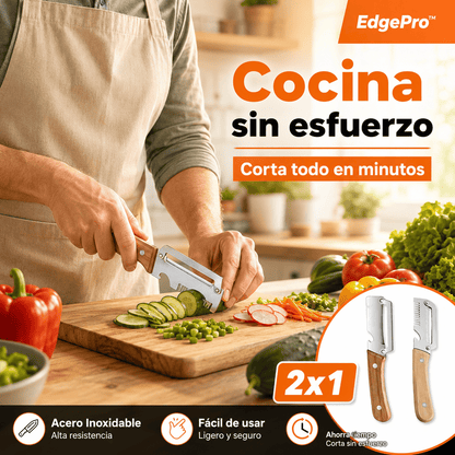 2X1 Cuchillos EdgePro™ | Hoja arqueada para cortar con menos esfuerzo
