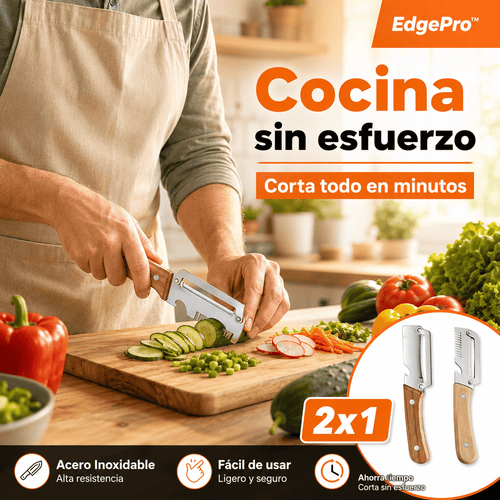 2X1 Cuchillos EdgePro™ | Hoja arqueada para cortar con menos esfuerzo