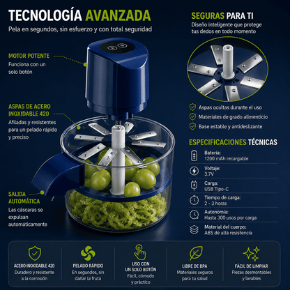 EasyPeel™ | Pelador eléctrico de frutas y verduras