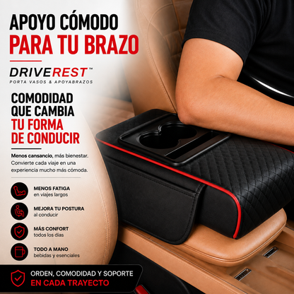 DriveRest™ | Apoyabrazos Organizador Premium 3 en 1