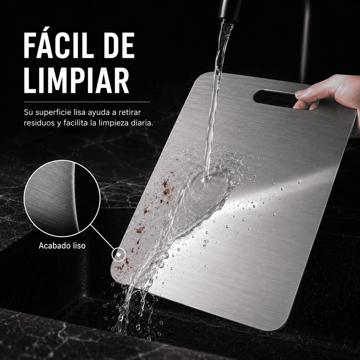 Set 2 Tablas de Acero Inoxidable 304 doble cara