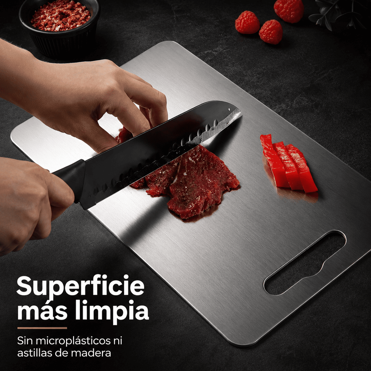 Set 2 Tablas de Acero Inoxidable 304 doble cara