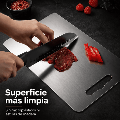 Set 2 Tablas de Acero Inoxidable 304 doble cara