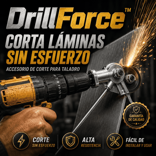 DrillForce™- Convierte tu taladro en una potencia para cortar metales