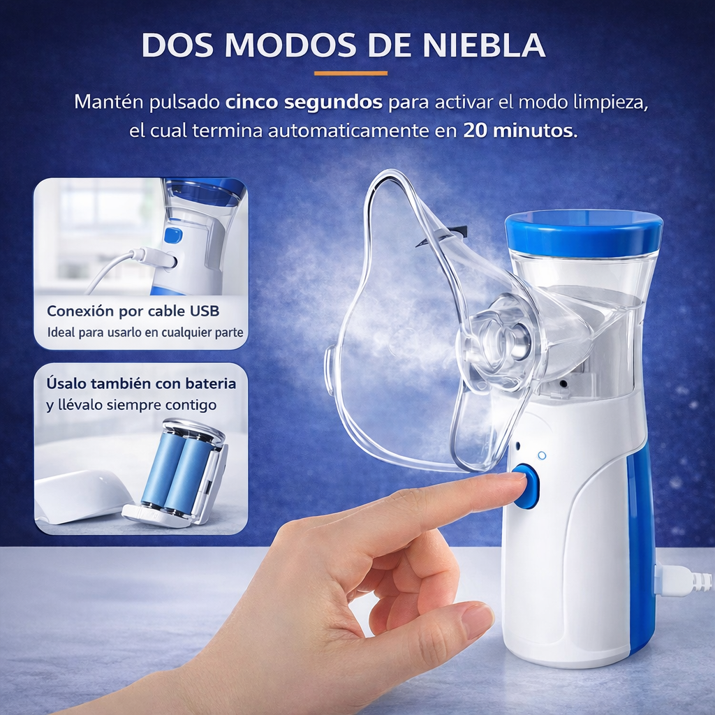 Nebulizador Portátil AirCare - Tranquilidad respiratoria para el día a día