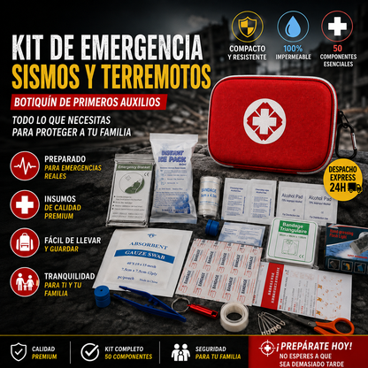 Kit de Emergencia 50 en 1 | Primeros Auxilios