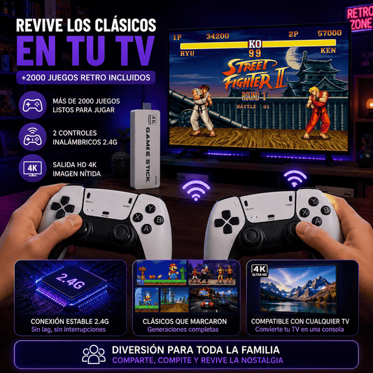 🎮 RetroPlay Stick™ | Convierte tu TV en una consola retro instantánea