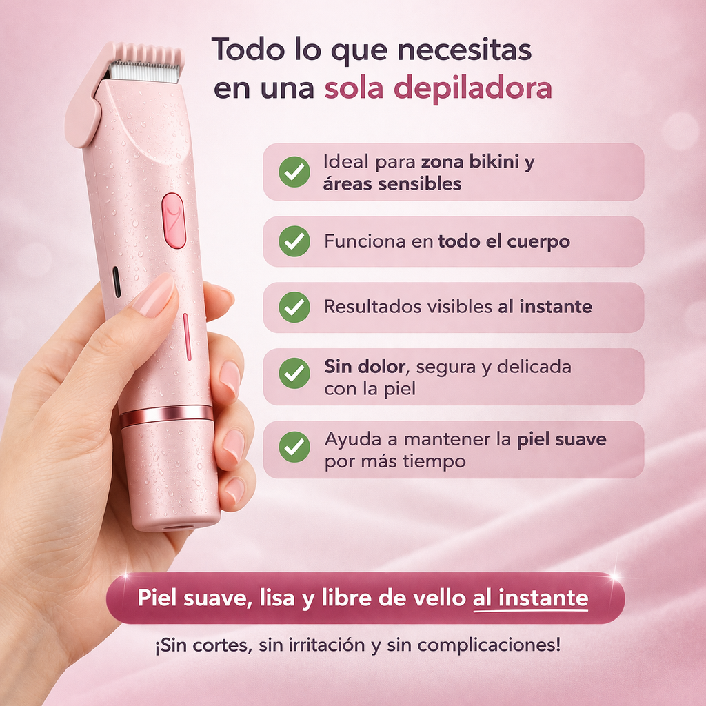 SilkyTrim™ 2 en 1 | Depilación Completa en Minutos, Sin Irritación