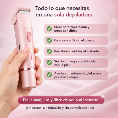 SilkyTrim™ 2 en 1 | Depilación Completa en Minutos, Sin Irritación