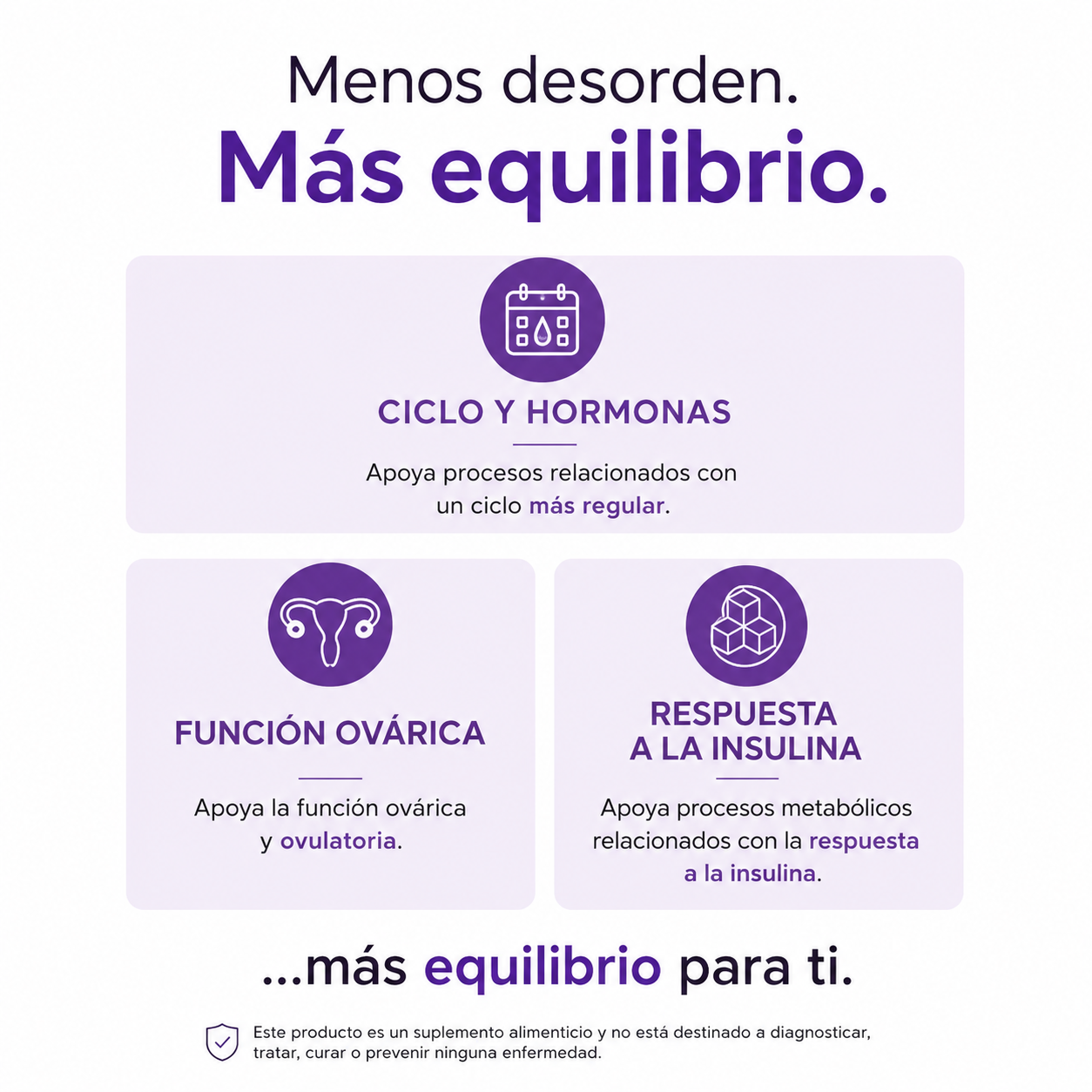 MYO + D-CHIRO INOSITOL 40:1 Apoyo para ciclo irregular, equilibrio hormonal y metabolismo