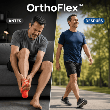 2 Pares Plantillas Ortopédicas OrthoFlex™ | Menos dolor. Más soporte. Más comodidad.
