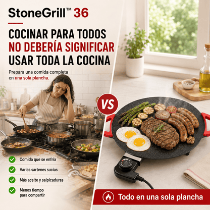 StoneGrill™ 36 cm | Cocinar nunca fue tan fácil