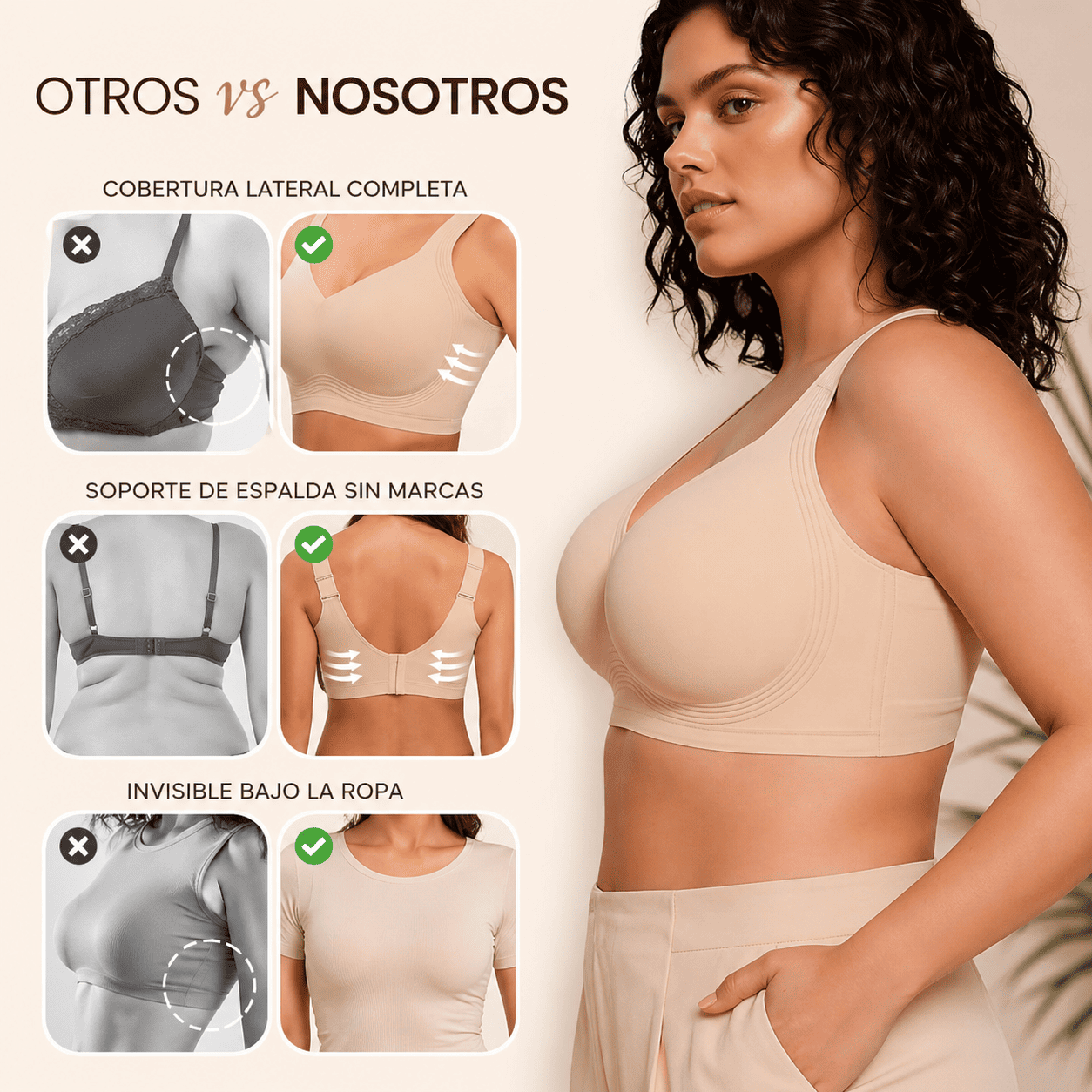 3 Unidades Sostén ComfortLift™ | Soporte Premium que se Adapta a tu Cuerpo