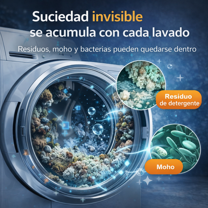 Pastillas de Limpieza Profunda Para Lavadoras - Elimina olores, residuos y suciedad oculta.