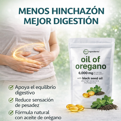 Aceite de Orégano + Comino Negro en Cápsulas 6.000Mg. - El Poder Natural para tu Bienestar