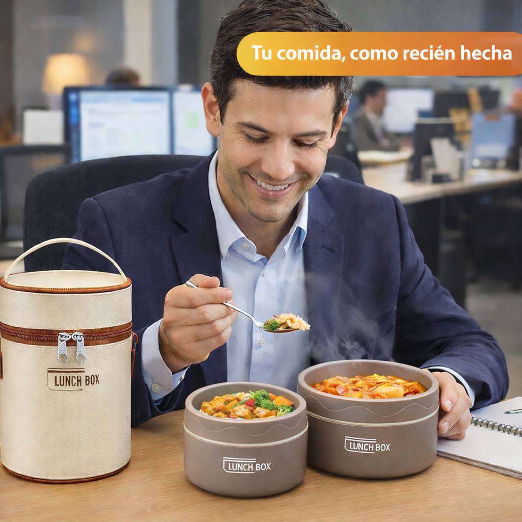Thermal Lunch Box - Tu comida caliente por más tiempo, sin derrames y lista para tu día.
