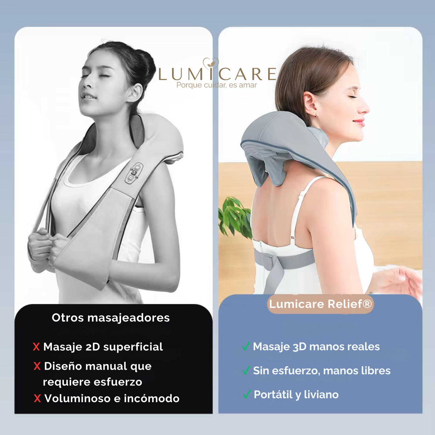 LumiRelief Pro™ – Masajeador Muscular 3D Multizona con Calor