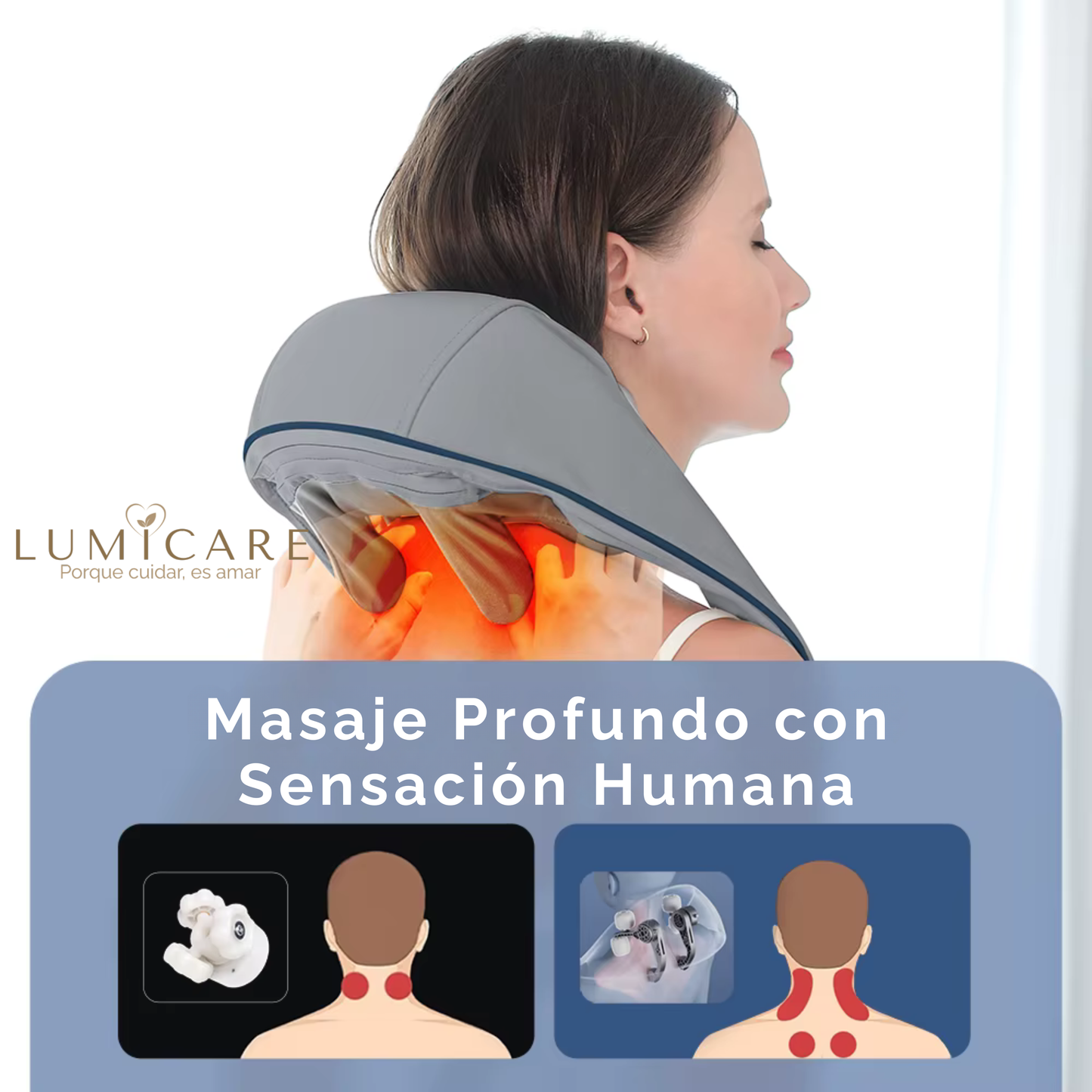 LumiRelief Pro™ – Masajeador Muscular 3D Multizona con Calor