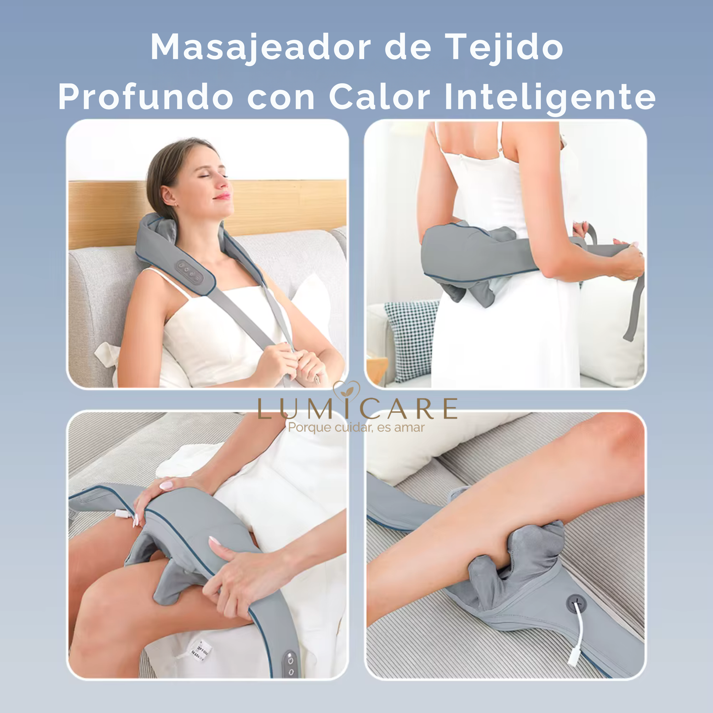 LumiRelief Pro™ – Masajeador Muscular 3D Multizona con Calor