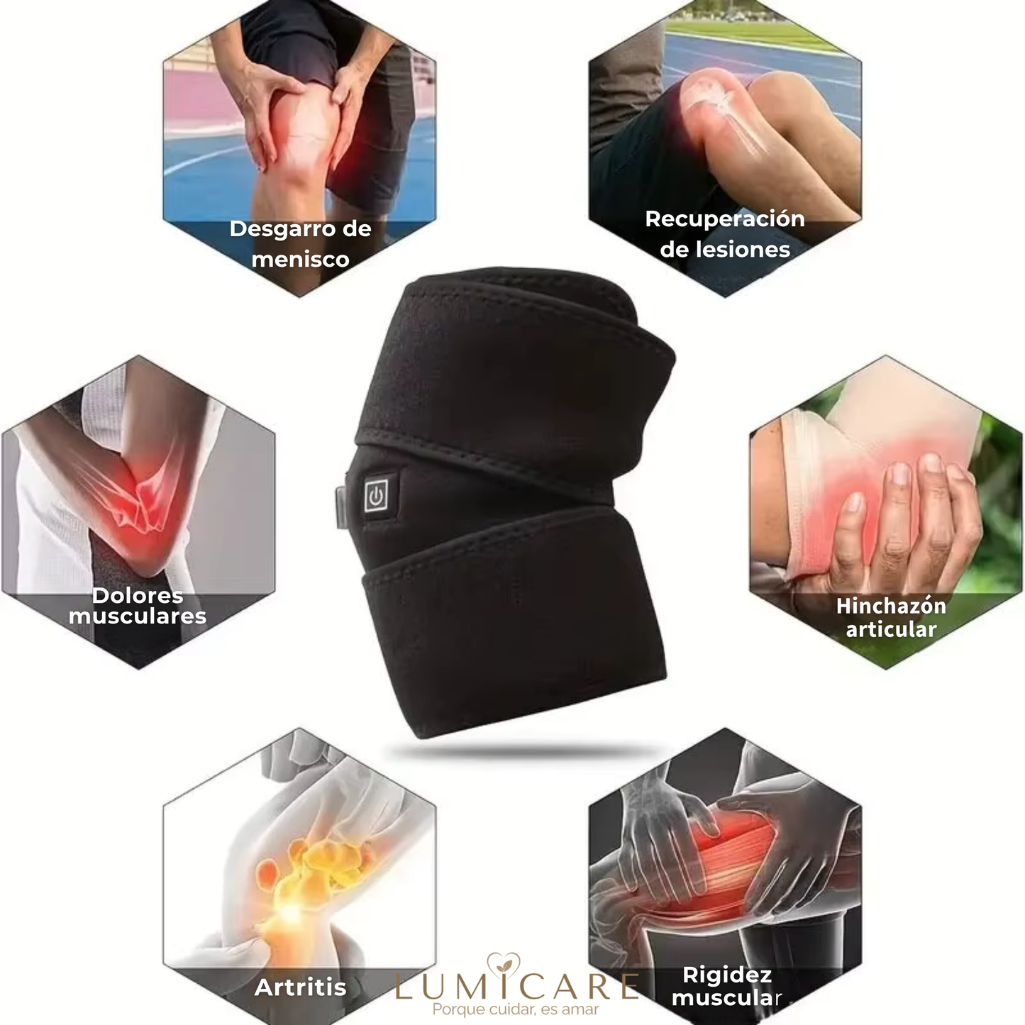 LumiThermo Pro™ – Rodillera Térmica Terapéutica Inteligente