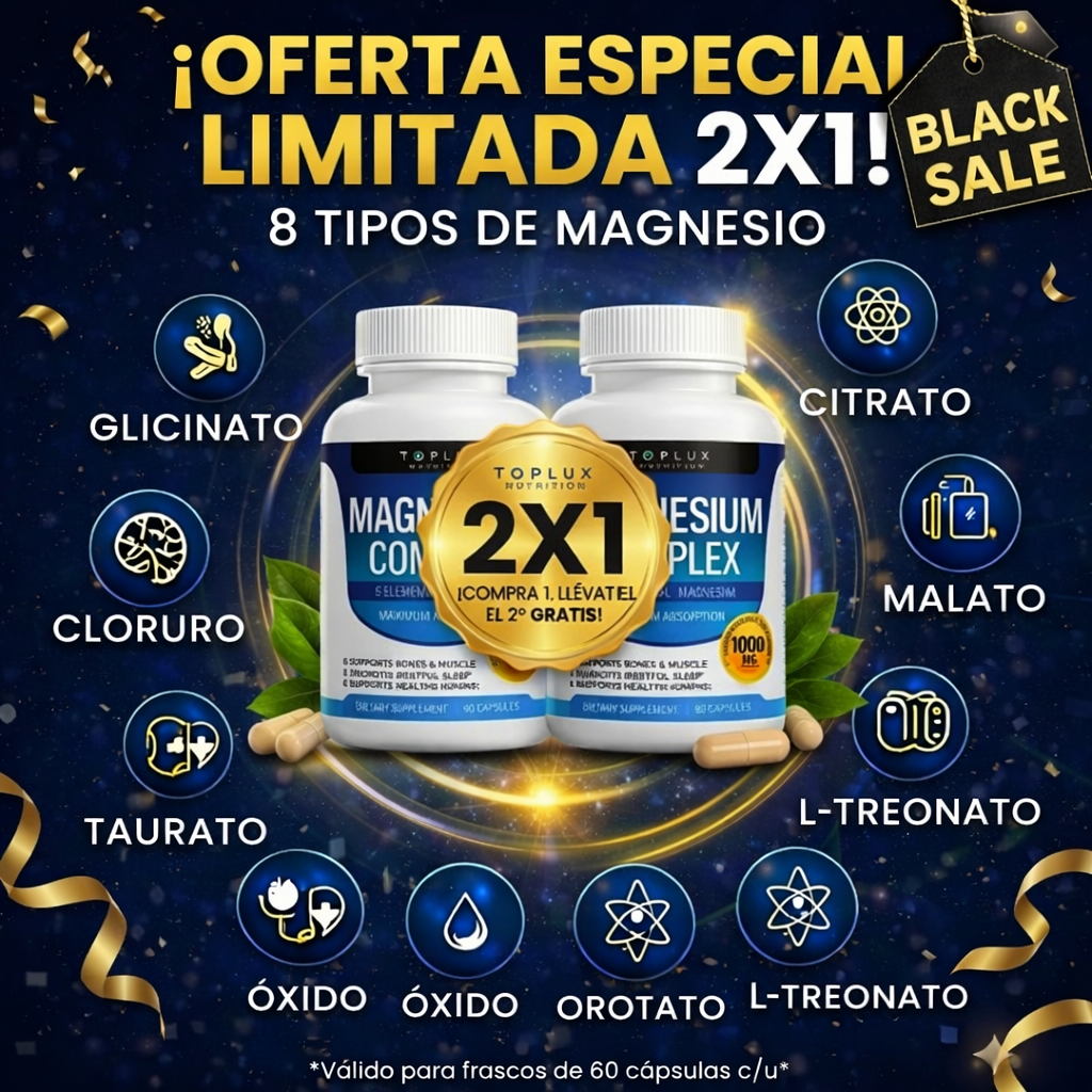 2x1 Magnesium Complex 8 en 1 | Bienestar Completo en cada Cápsula