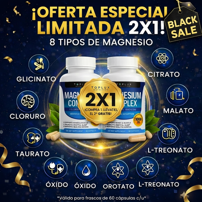 2x1 Magnesium Complex 8 en 1 | Bienestar Completo en cada Cápsula