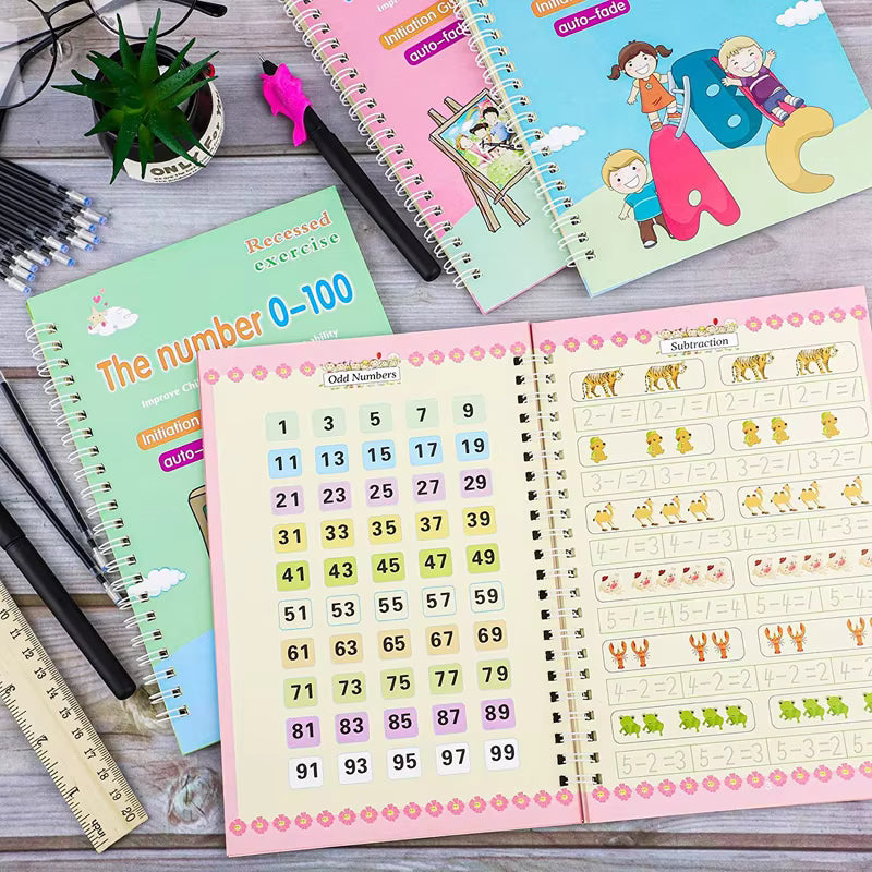 Pack 4 Cuadernos Mágicos Montessori – Aprende a Escribir Jugando