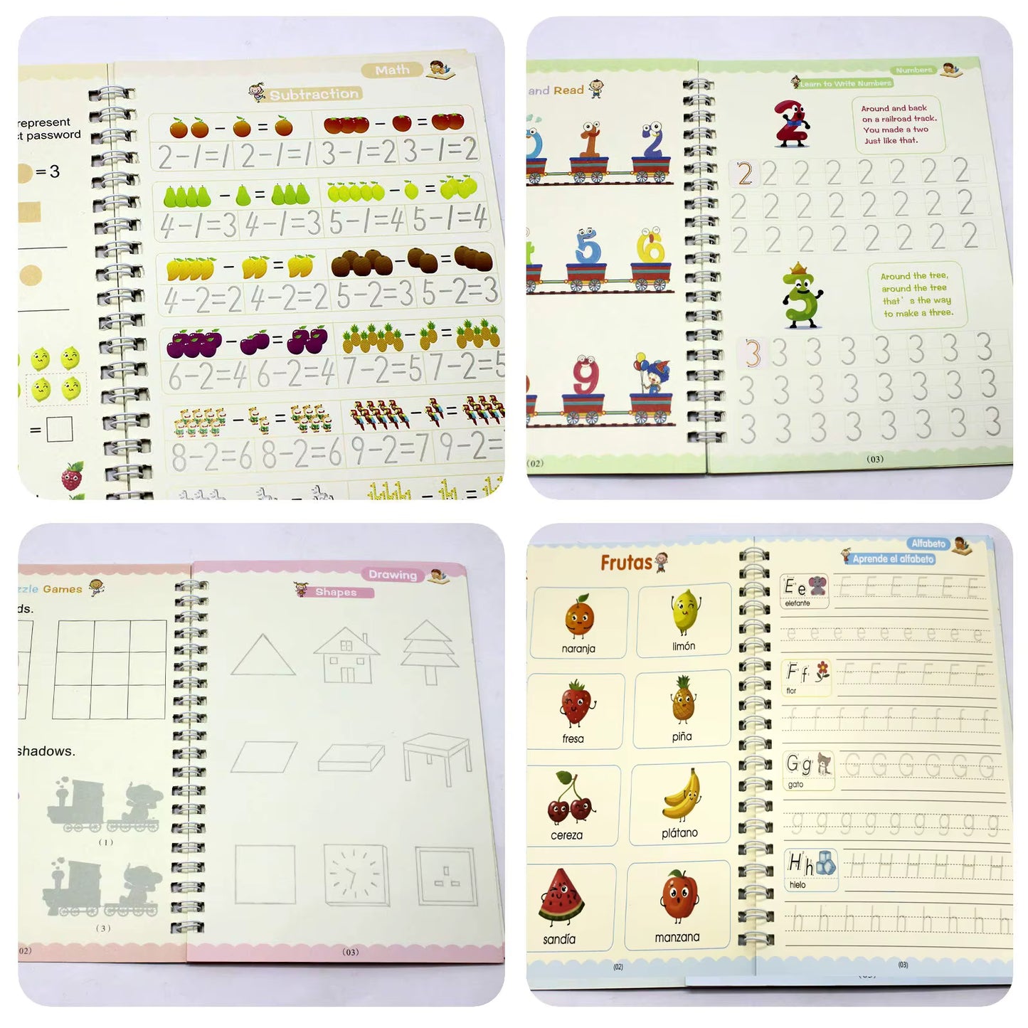 Pack 4 Cuadernos Mágicos Montessori – Aprende a Escribir Jugando